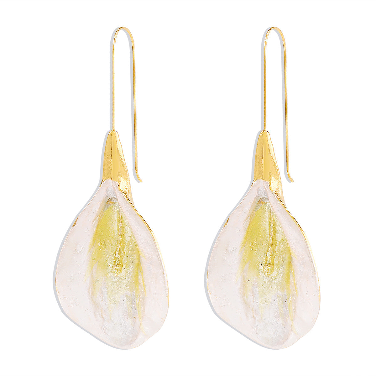 Wholesale Fashion Colorful Floral Alloy Oil Drop Long Earrings